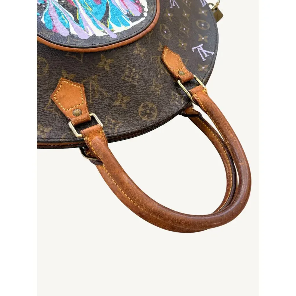 Louis Vuitton Ellipse MM Monogram Custom Hand-Painted Art Bag Vintage 1998